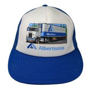 Sportcap Albertsons Semi Truck Grocery Logo Blue One Size Trucker Hat Snapback